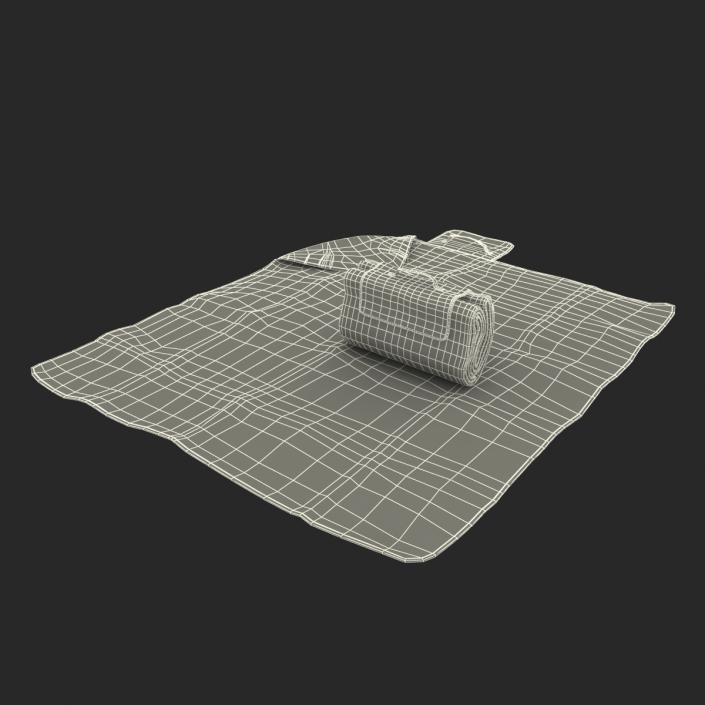 Picnic Blanket White 3D Models Set 3D model