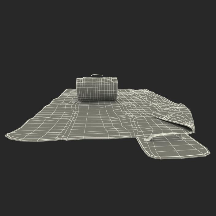 Picnic Blanket White 3D Models Set 3D model