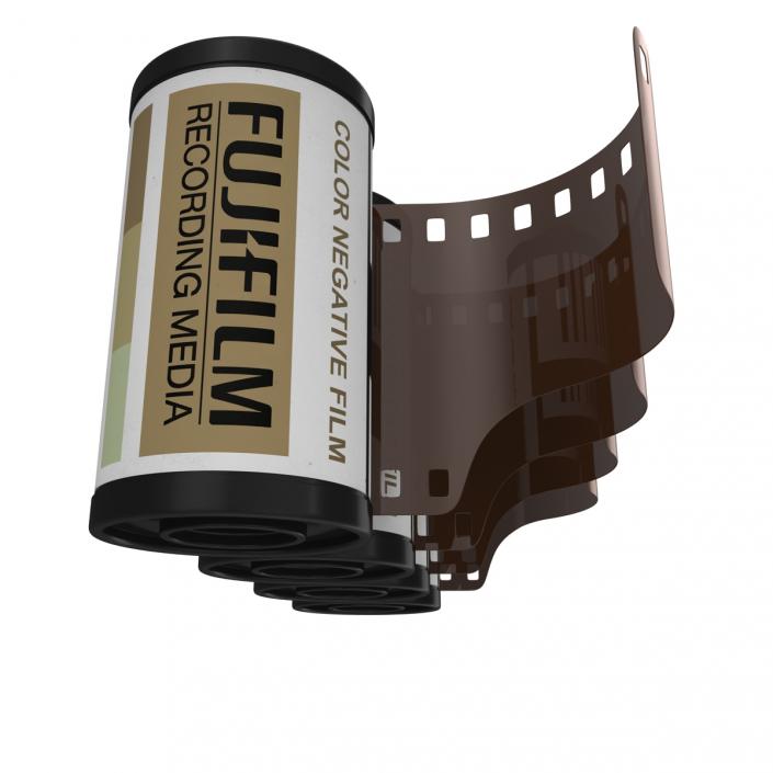 3D Film Roll 35mm Gold 3D Models Set model