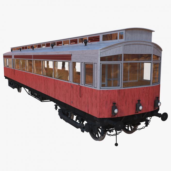 3D 1903 Petrol Electric Autocar model
