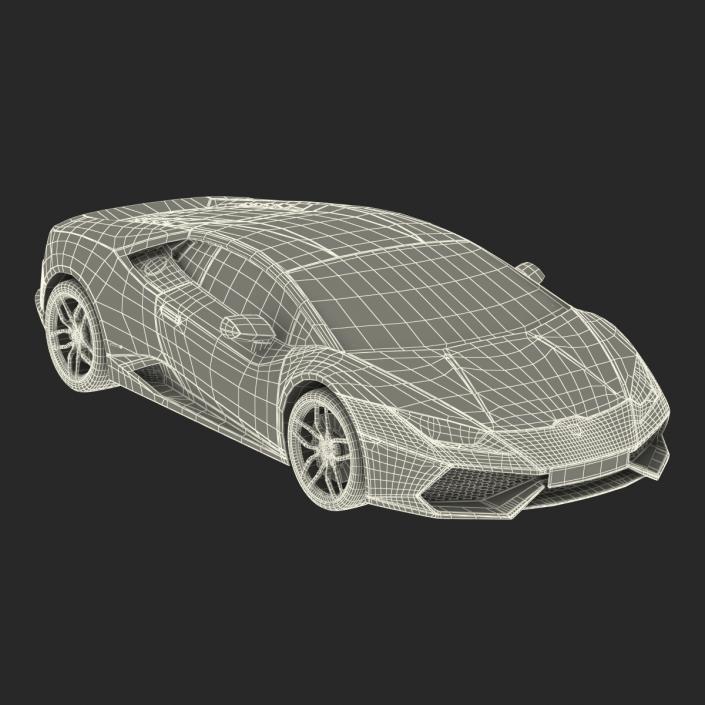 3D model Lamborghini Huracan Simple Interior