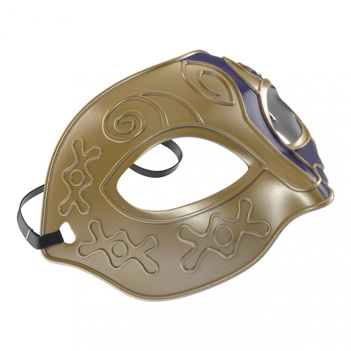Masquerade Mask Purple 3D
