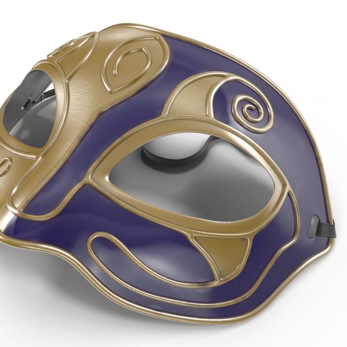Masquerade Mask Purple 3D