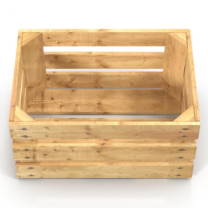 3D Wooden Fruit Crate model