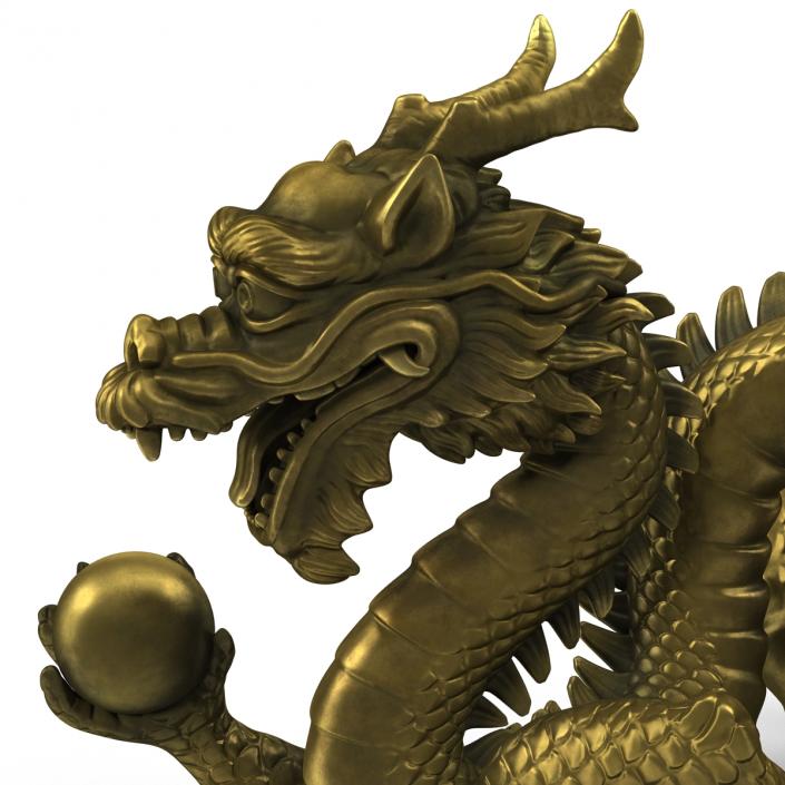 3D Chinese Dragon Statue