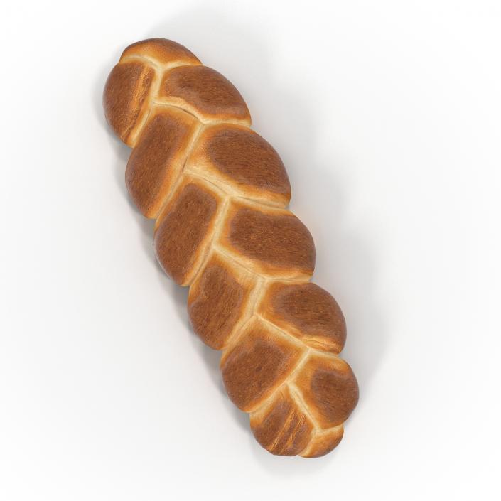 3D Challah Bread model