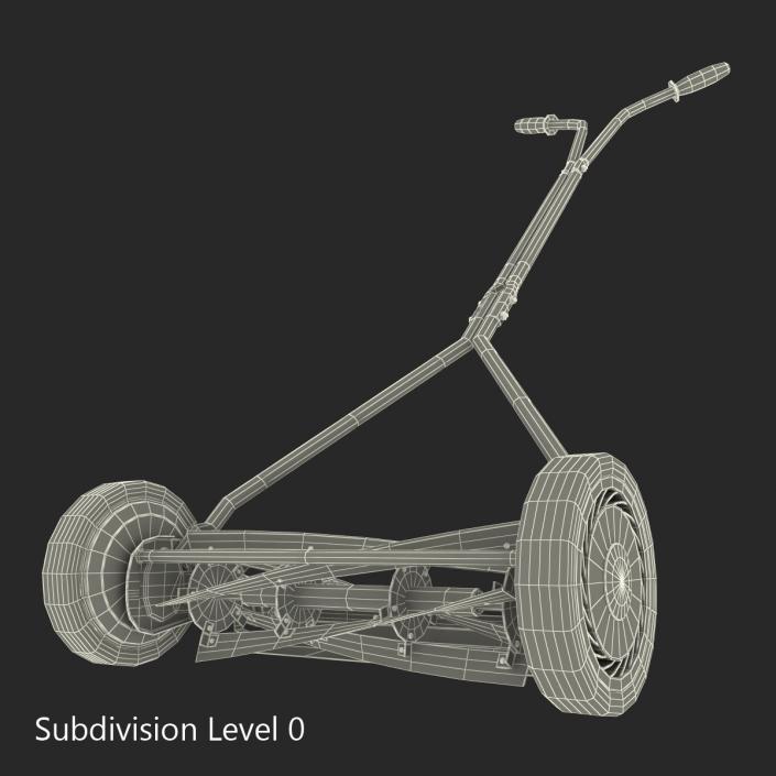 3D Vintage Push Mower model
