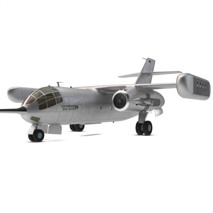 Jet Transport Dornier Do 31 Rigged 3D model