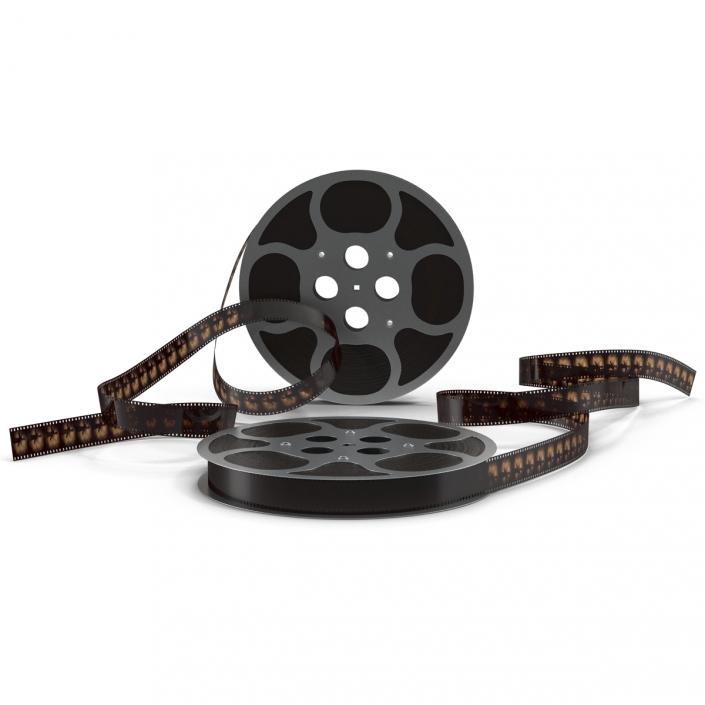3D Video Film Reel 3D Models Set 3