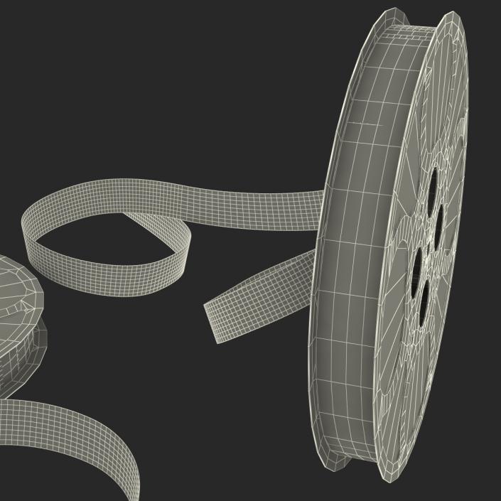 3D Video Film Reel 3D Models Set 3
