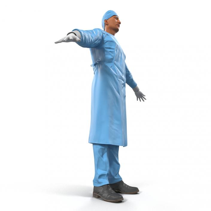 3D model Male Surgeon Mediterranean Rigged 2