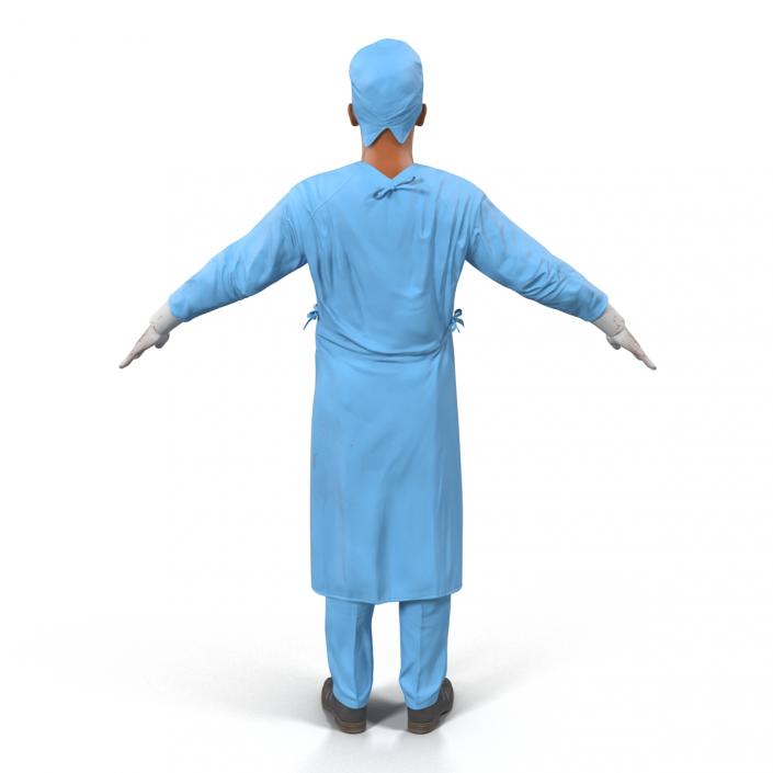 3D model Male Surgeon Mediterranean Rigged 4