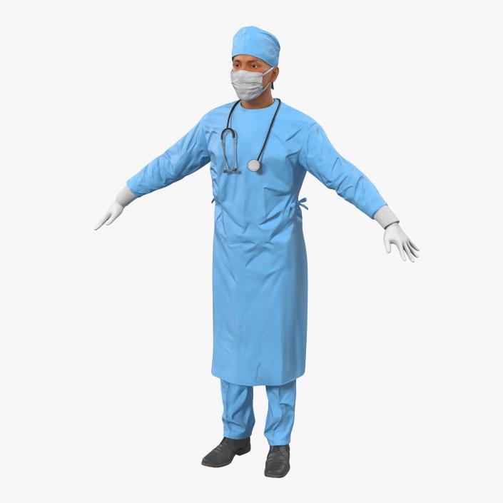 3D Male Surgeon Mediterranean