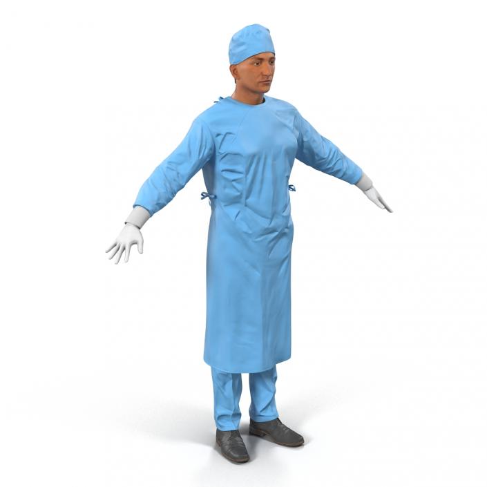 3D Male Surgeon Mediterranean 2 model