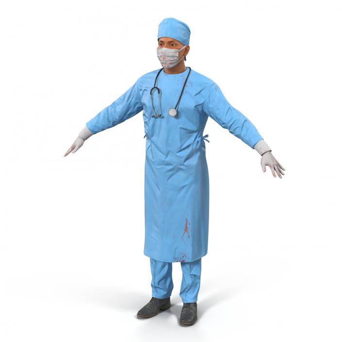 3D Male Surgeon Mediterranean 3 model