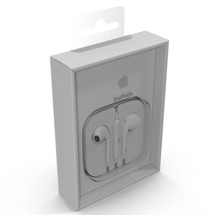 3D model Apple EarPods with Remote and Mic Folded