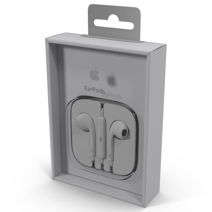 3D model Apple EarPods with Remote and Mic Folded