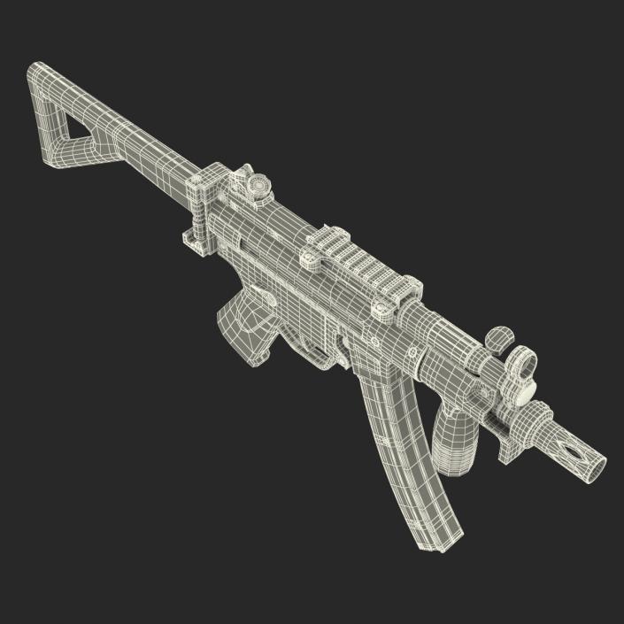 3D Assault Rifle MP5K model
