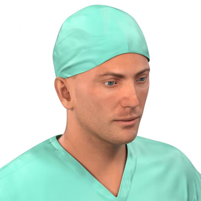 Male Surgeon Caucasian 2 3D model