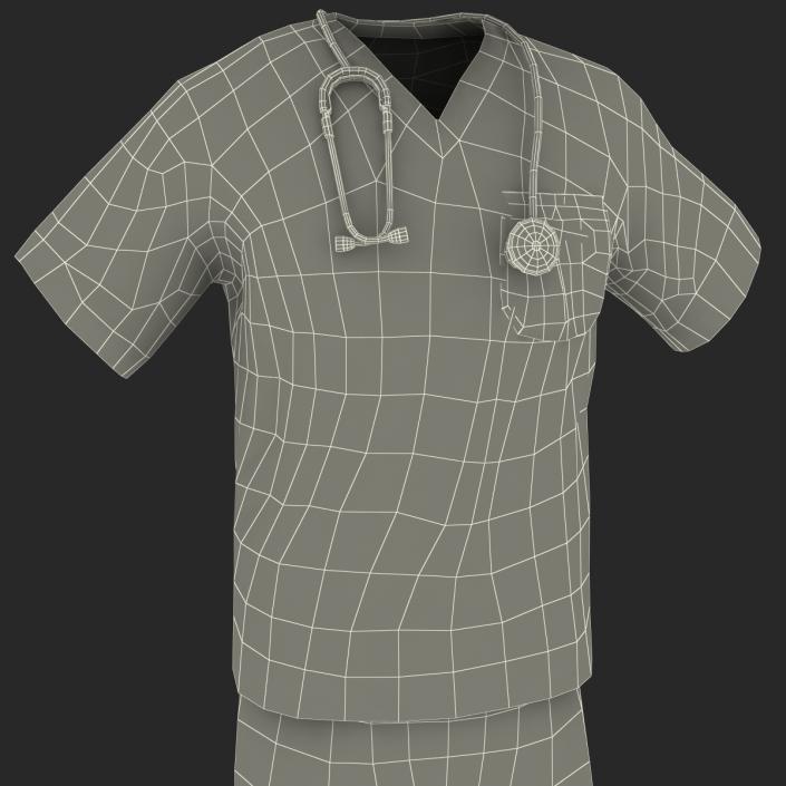 Surgeon Dress 17 with Blood 3D