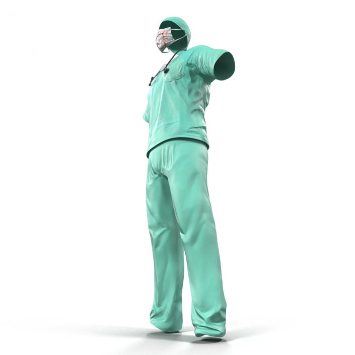Surgeon Dress 18 with Blood 3D