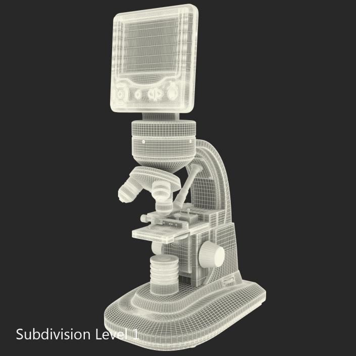 3D LCD Digital Microscope White model