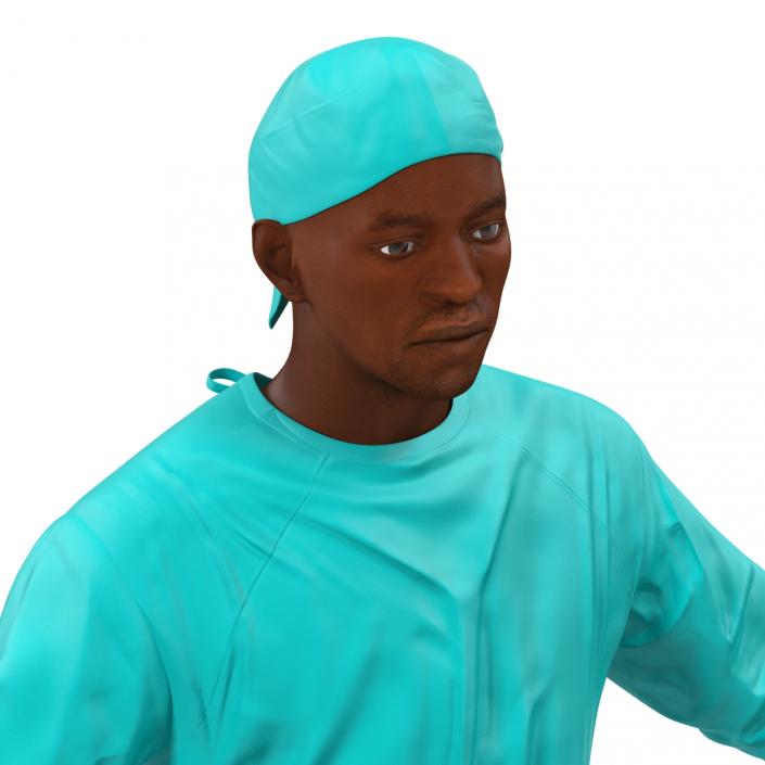 Male African American Surgeon 3D model