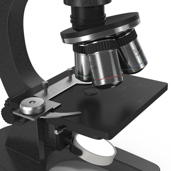 Medical Microscope Black 3D model