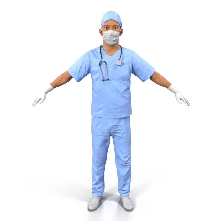 3D Male Surgeon Asian model