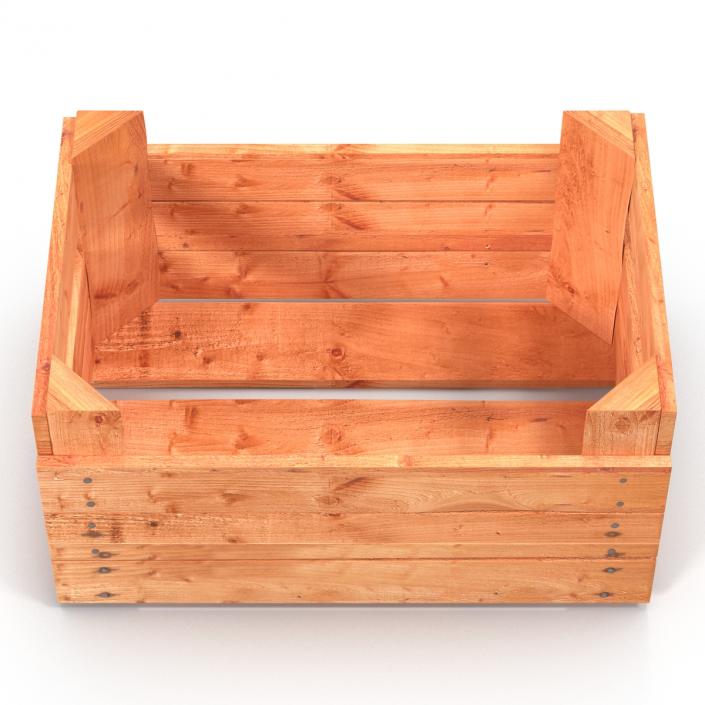 3D model Wooden Fruit Crate 2