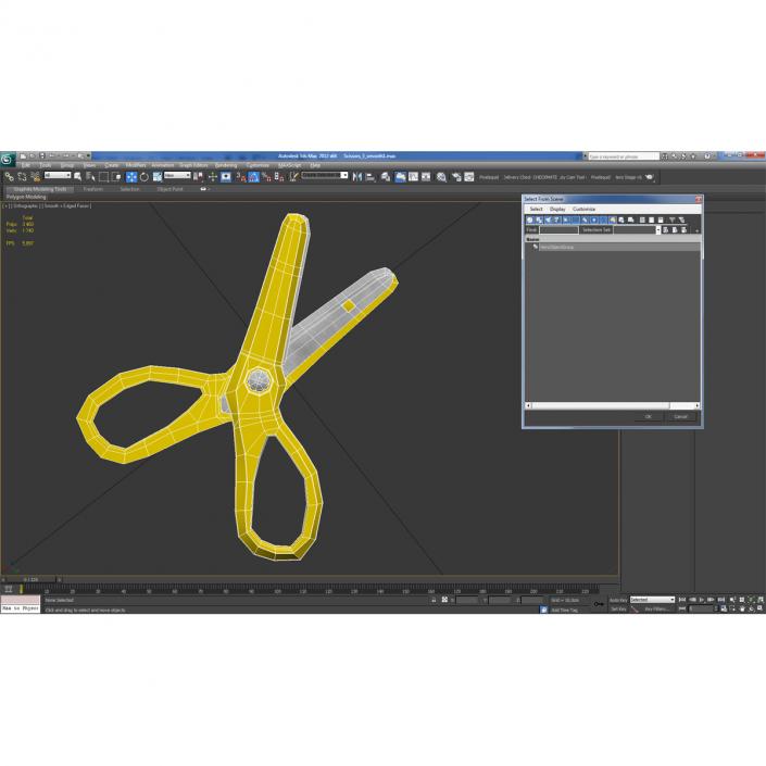 Scissors 3 Yellow 3D