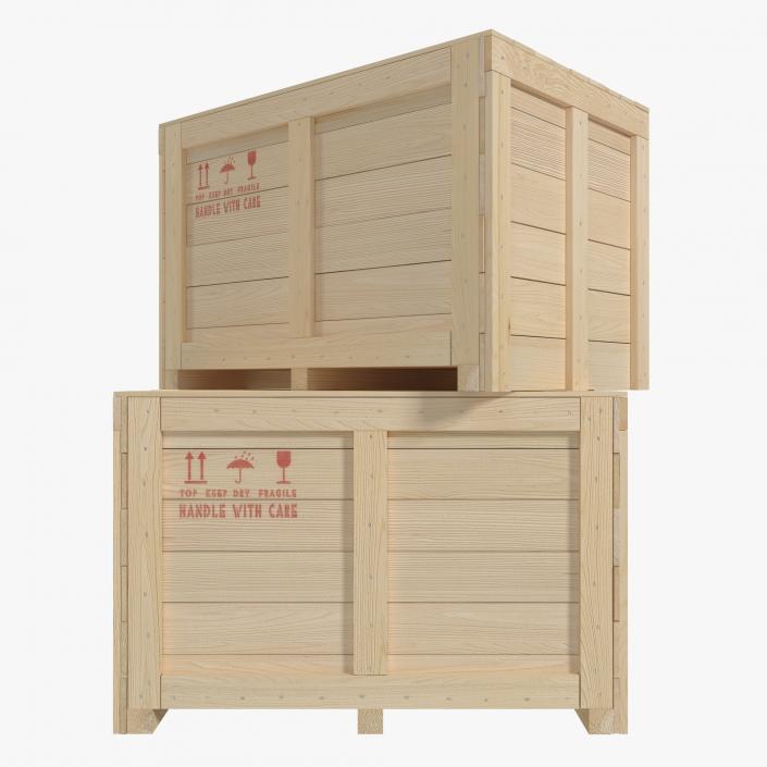 3D Wooden Shipping Crate