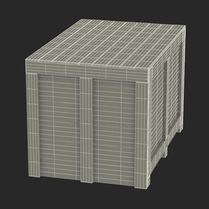 3D Wooden Shipping Crate