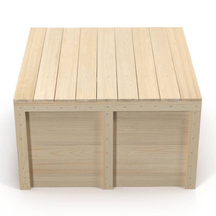 3D Wooden Shipping Crate 2 model