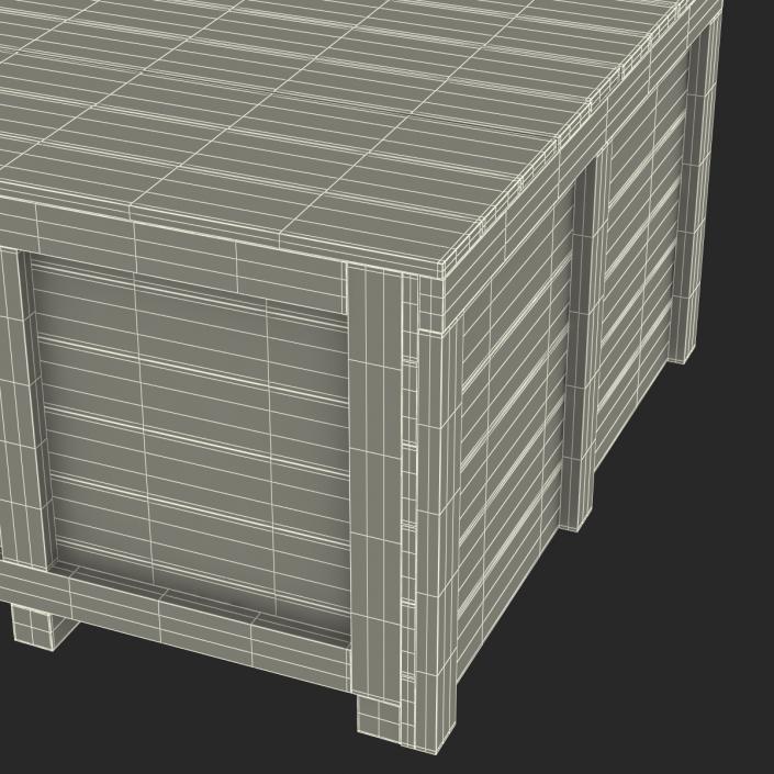 3D Wooden Shipping Crate 2 model