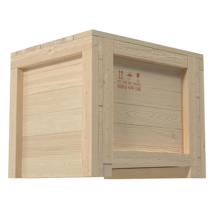 3D Wooden Shipping Crate 3 model