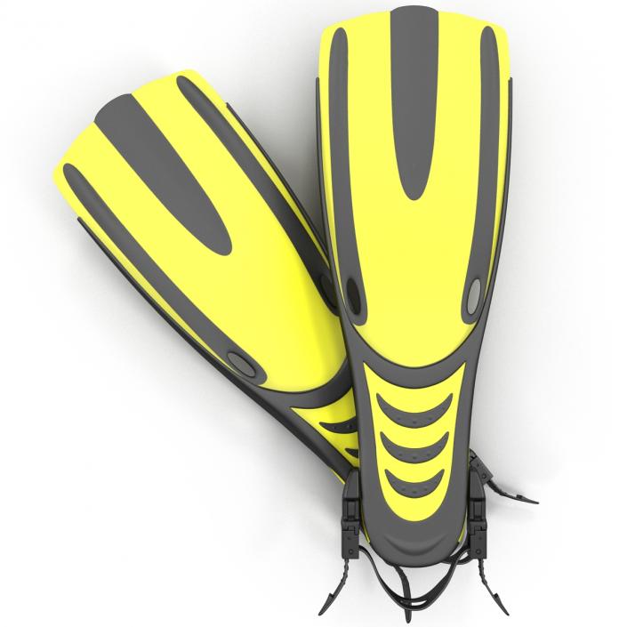 3D model Oceanic Viper Fins Yellow