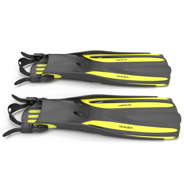 3D model Oceanic Viper Fins Yellow