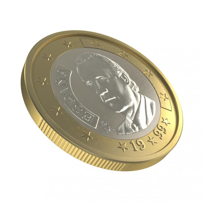 3D 1 Euro Coin Espana model