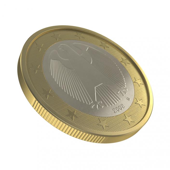 3D 1 Euro Coin German model