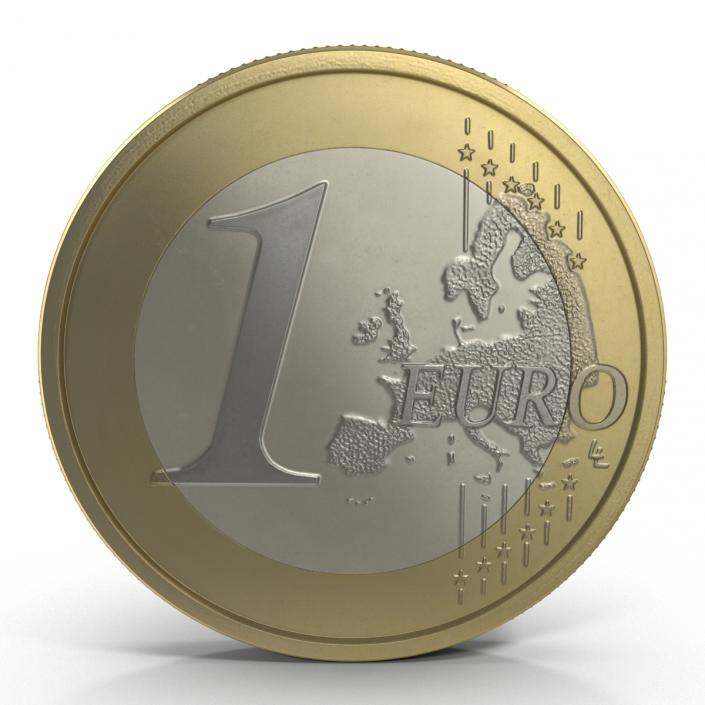 1 Euro Coin Italy 3D