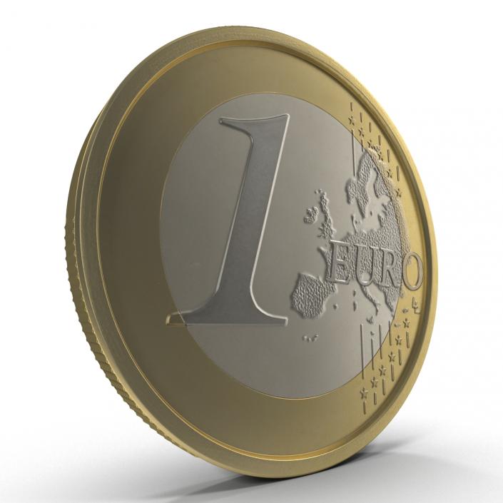 1 Euro Coin Italy 3D