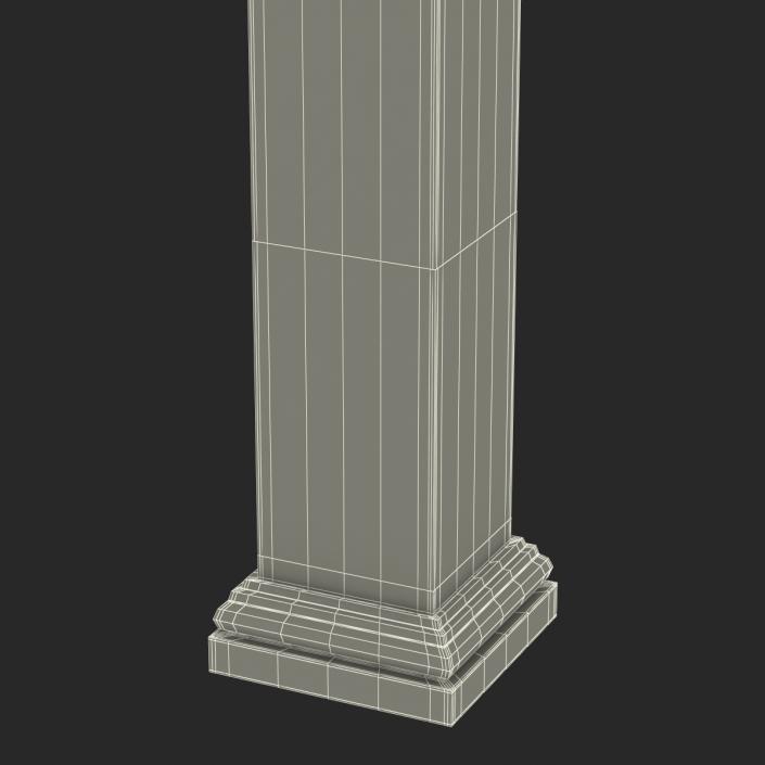 Smooth Modern Column and Capital 2 3D model