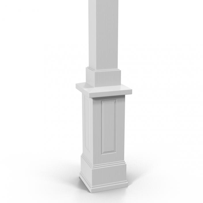 Smooth Modern Column and Capital 3 3D model