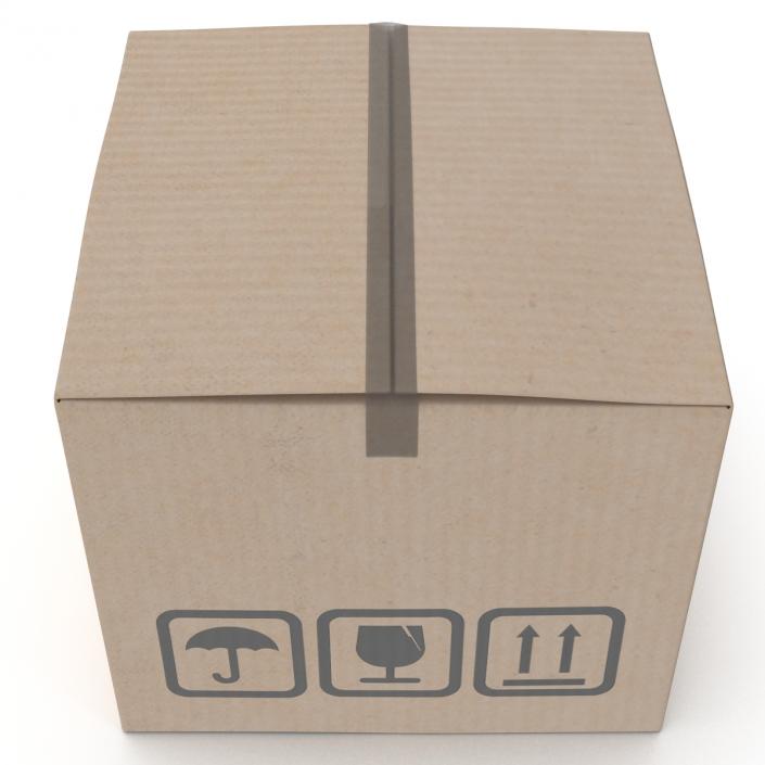 3D Cardboard Box model