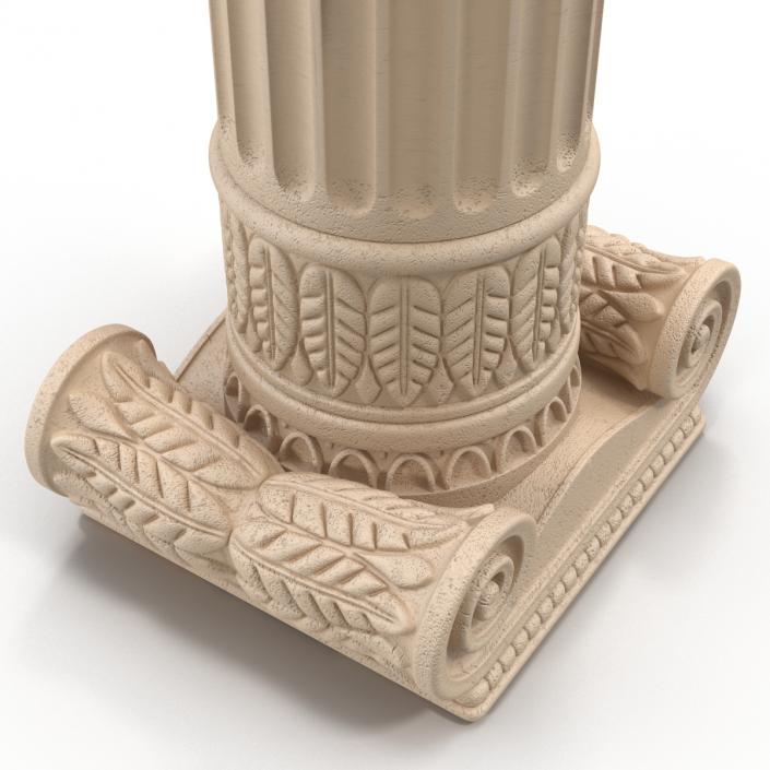 Ionic Order Column Pedestal 3D