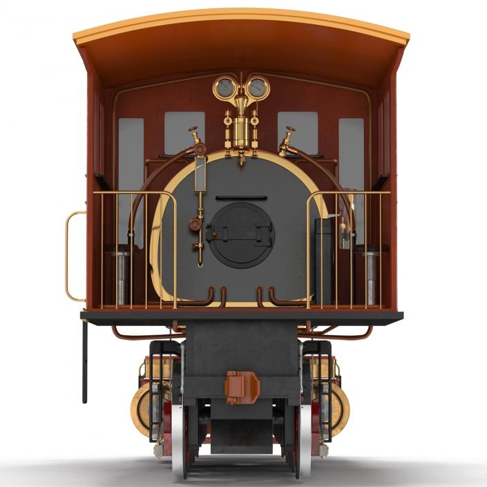 Steam Train Locomotive 2 3D model