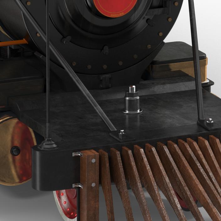 Steam Train Locomotive 3 3D model