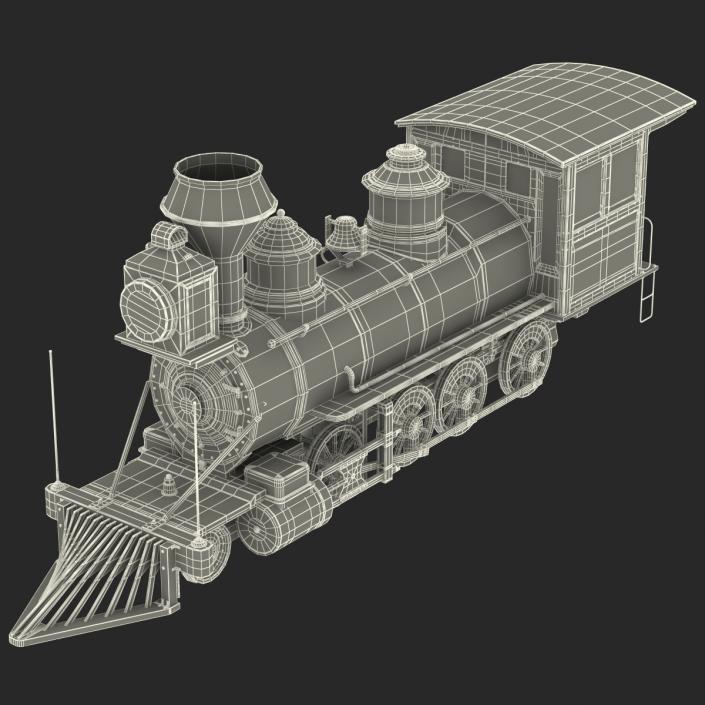 Steam Train Locomotive 3 3D model