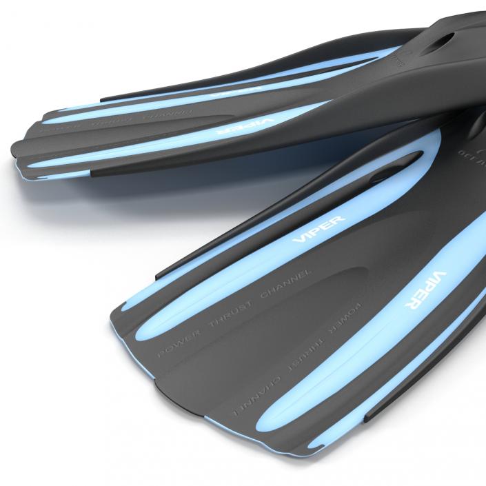 3D model Oceanic Viper Fins Blue 2